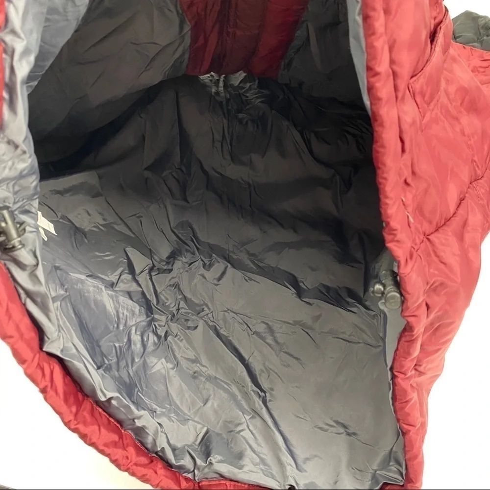 Eddie Bauer goose down hooded puffer jacket L